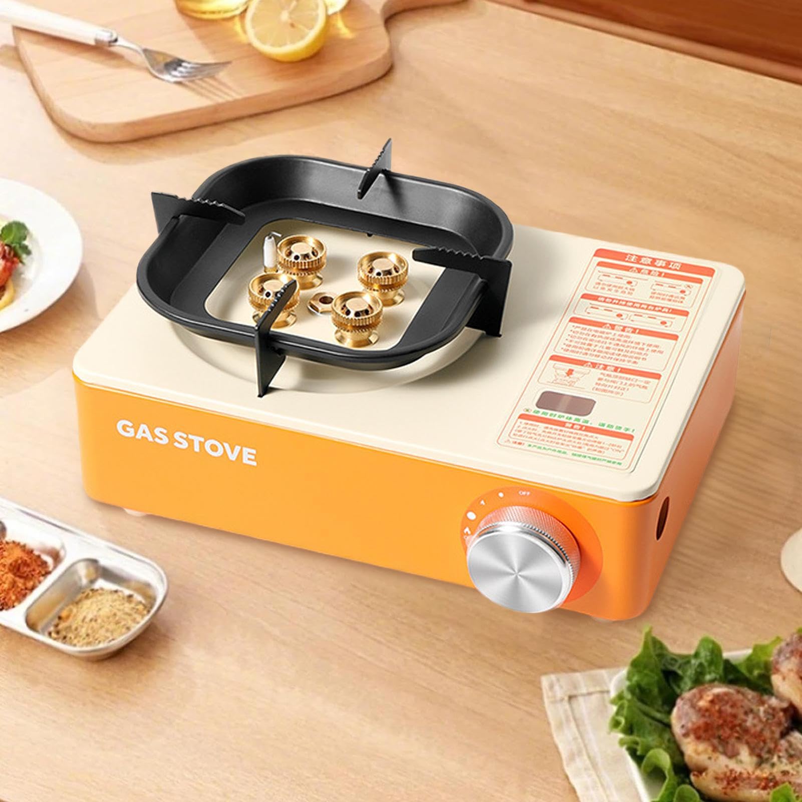 Kit De Cocina Camping Set de Utensilios de Cocina Ajustables | Estufa Camping Portátil Para Parrilla, Tailgating, Barbacoa, Viaje En Autocaravana, Viaje, Pícnic, Senderismo Y Montañismo