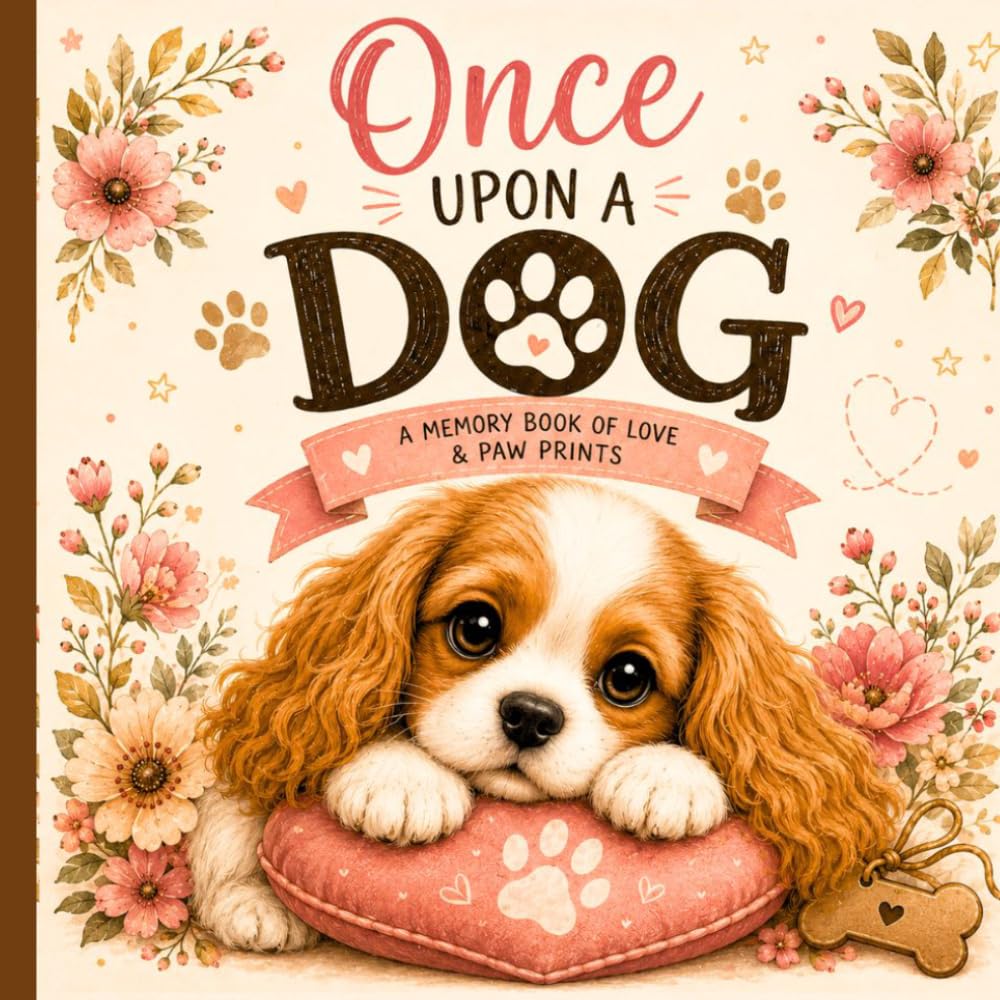 Once Upon a Dog: A Sweet Pet Memory Book to Capture Puppy Love, Milestones and Memories Forever