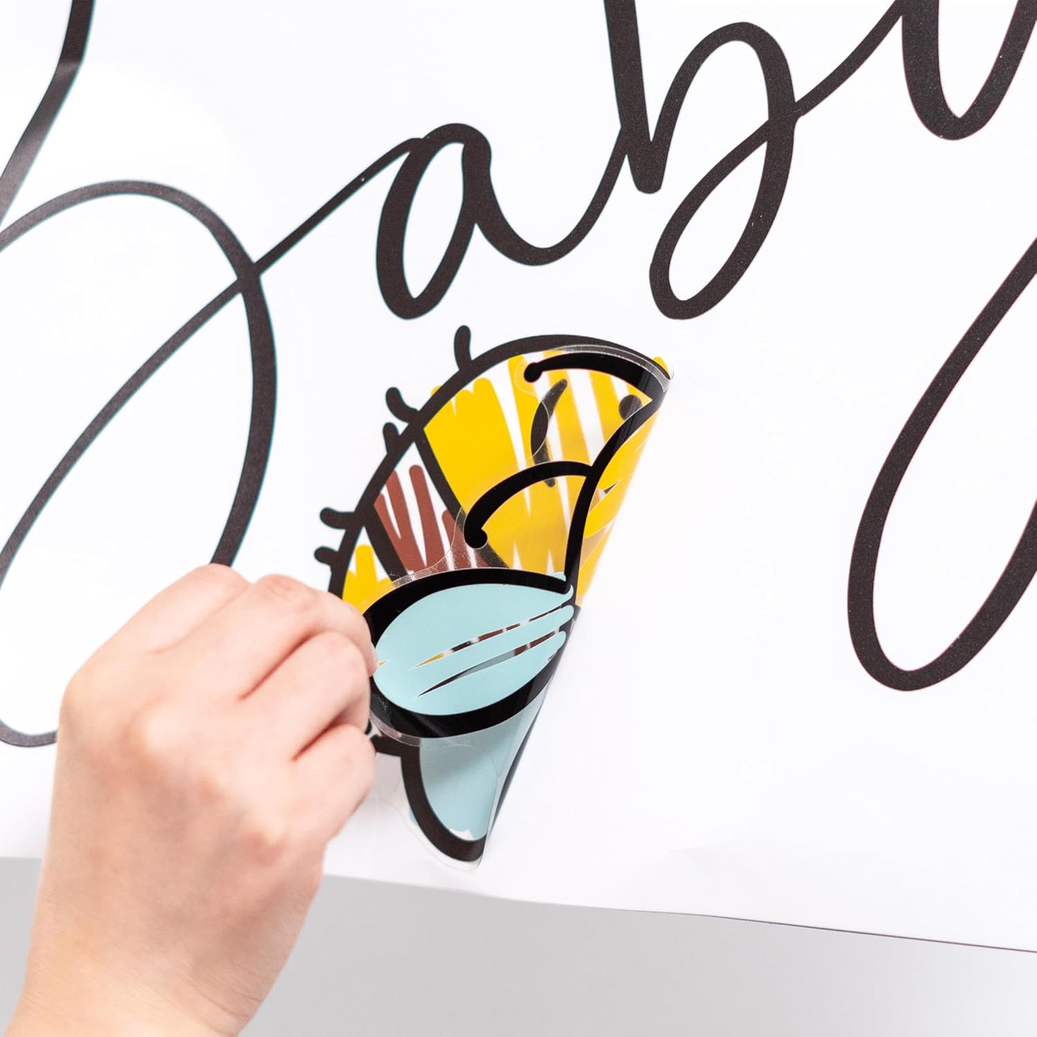 VANGNING Baby Bee Gender Reveal Decal - What Will Baby Bee? for Shower Theme, Balloon Arch Stickers, Boy or Girl Sign