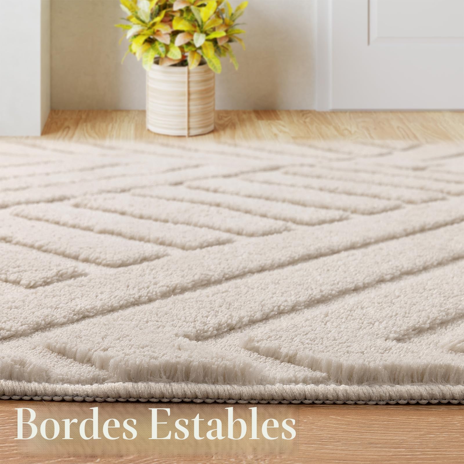 Enyhom Alfombra Salon Grande 200 x 300 cm, Efecto 3D Pelo Corto Alfombra Dormitorio Habitacion Lavable Antideslizante Moderna Tapete Sala Geométrico Tapete Quarto para Comedor, Habitación Infantil