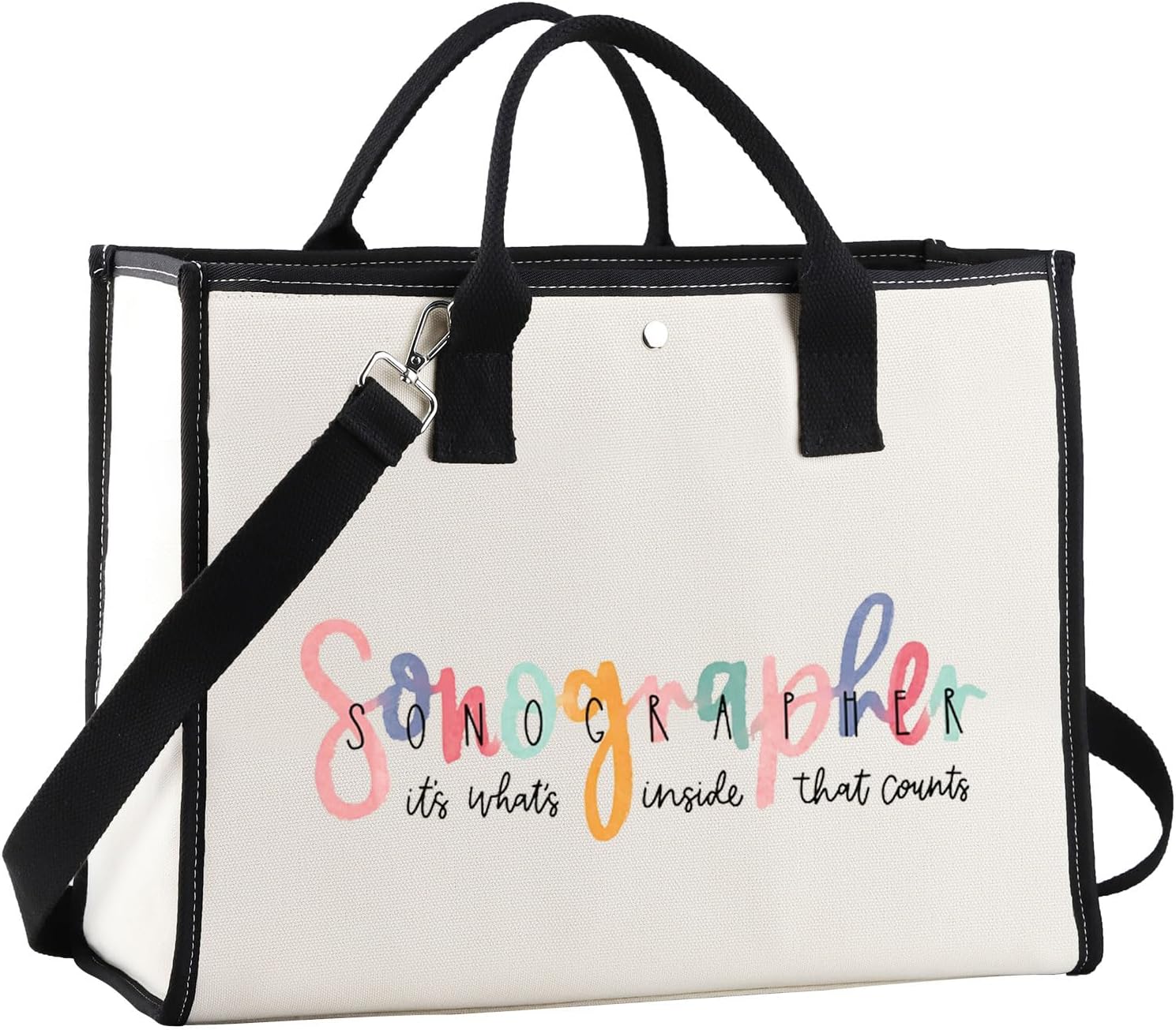 JNIAP Sonographer Makeup Bag Sonographer Gifts Ultrasound Tech Gifts Radiologist Zipper Bag Radiology Gift (Sonographer Tote)