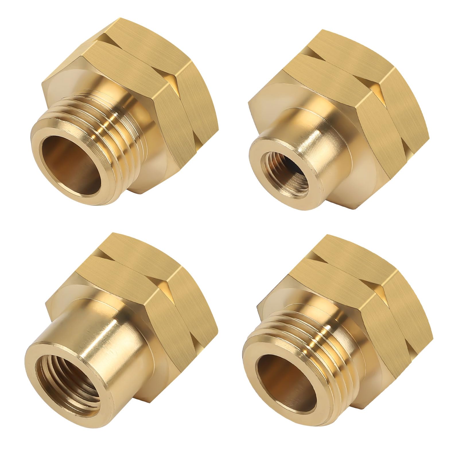 CPROSP 4 Pièces Adaptateur Gaz Europe, Raccord Gaz Europe, Adaptateur Gaz en Laiton, Convient aux Réchauds à Gaz, aux Réchauds de Camping, pour Les Vacances ou Le Camping à L'éTranger