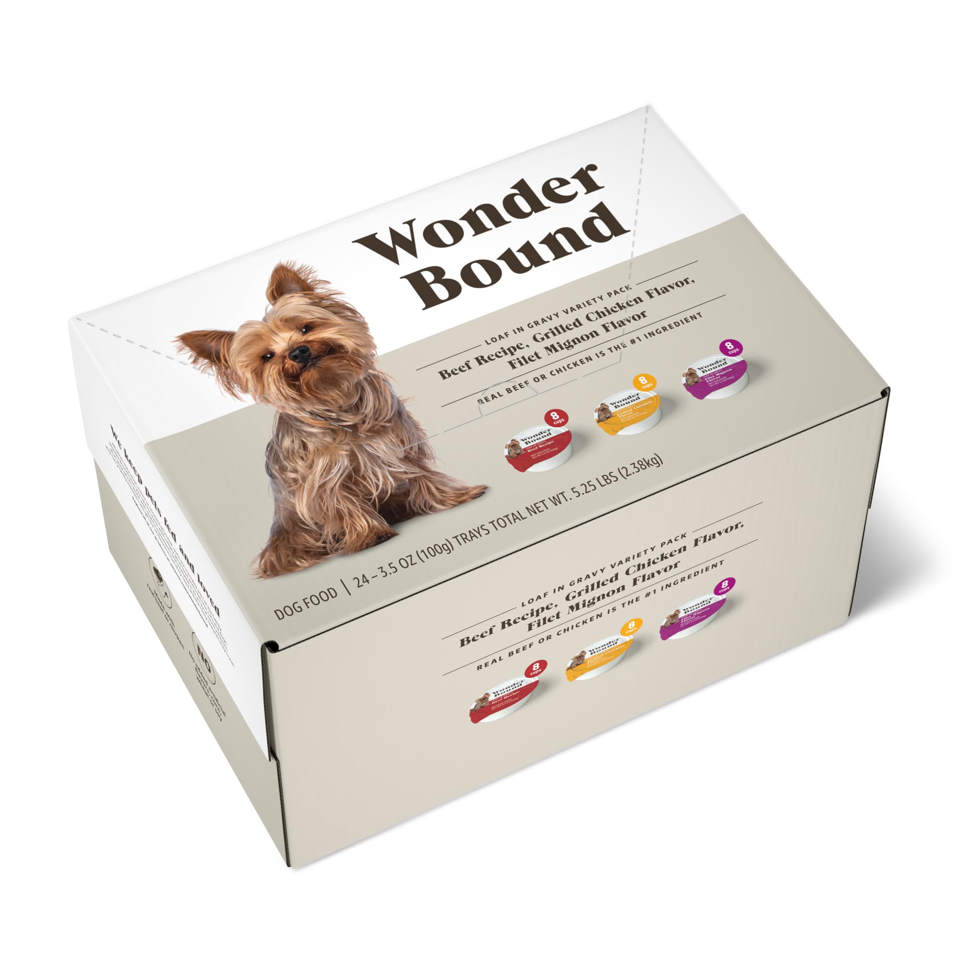 Amazon Brand - Wonder Bound Small Breed Wet Dog Food, Variety Pack