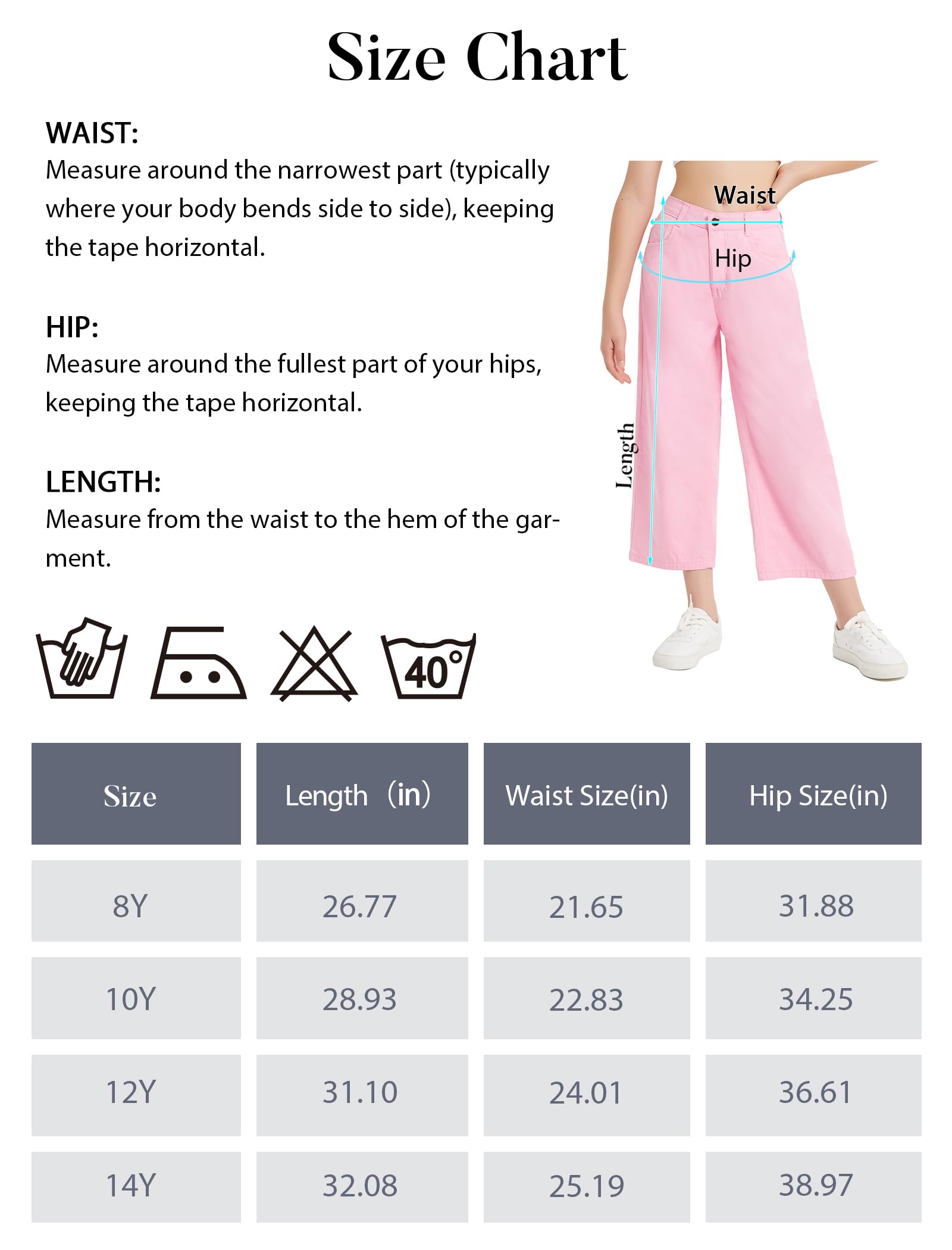 EXARUS Jeans holgados de pierna ancha para niñas, pantalones de mezclilla para adolescentes, cintura media, banda elástica con bolsillos, ropa casual