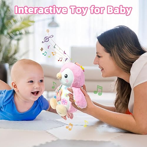 Miniatura 5 de Juguetes para bebés de 0 a 6 meses, animal de peluche musical con sonajeros y papel arrugado, anillo colgante para juego sensorial, juguetes para el