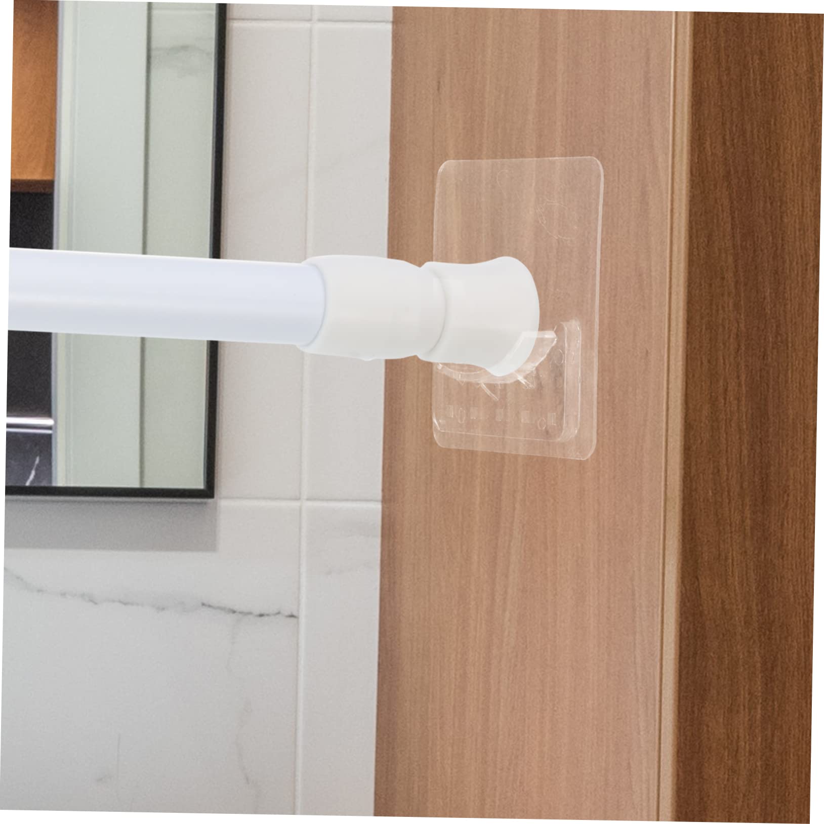 SOLUSTRE 18paires Support De Rideau De Autocollant De Supports De Tringle à Rideau Adhésifs Sans Perçage Pour Salle De Bain Fixation Facile Et Pratique Transparent