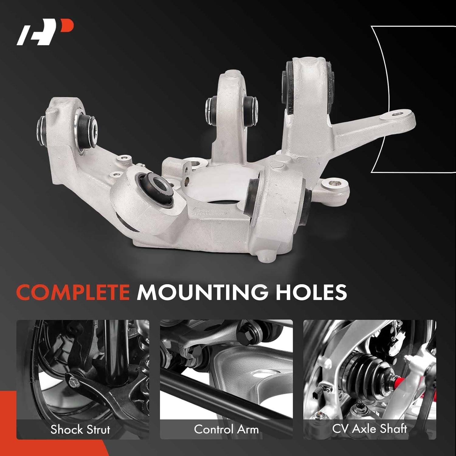 A-Premium Rear Suspension Steering Knuckle Compatible with Ford Explorer 2011-2019, Police Interceptor Utility 2013-2019, AWD, Right Passenger Side