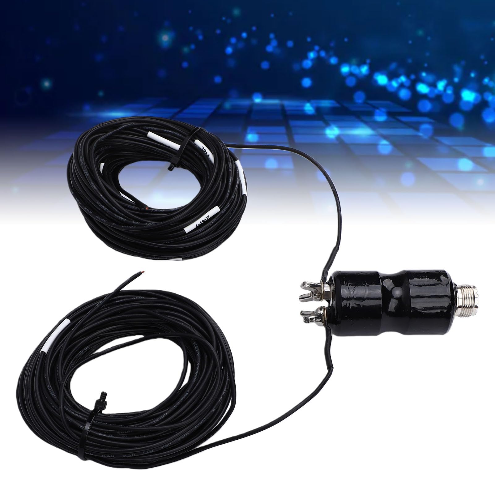 ASHATA 9-Band-HF-Dipolantenne 5-50 MHz 25 W |Endgespeister Halbwellen-Balun für den Außenbereich