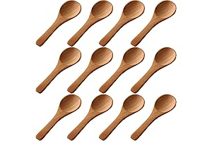 Boao 50 Pieces Mini Wood Spoons