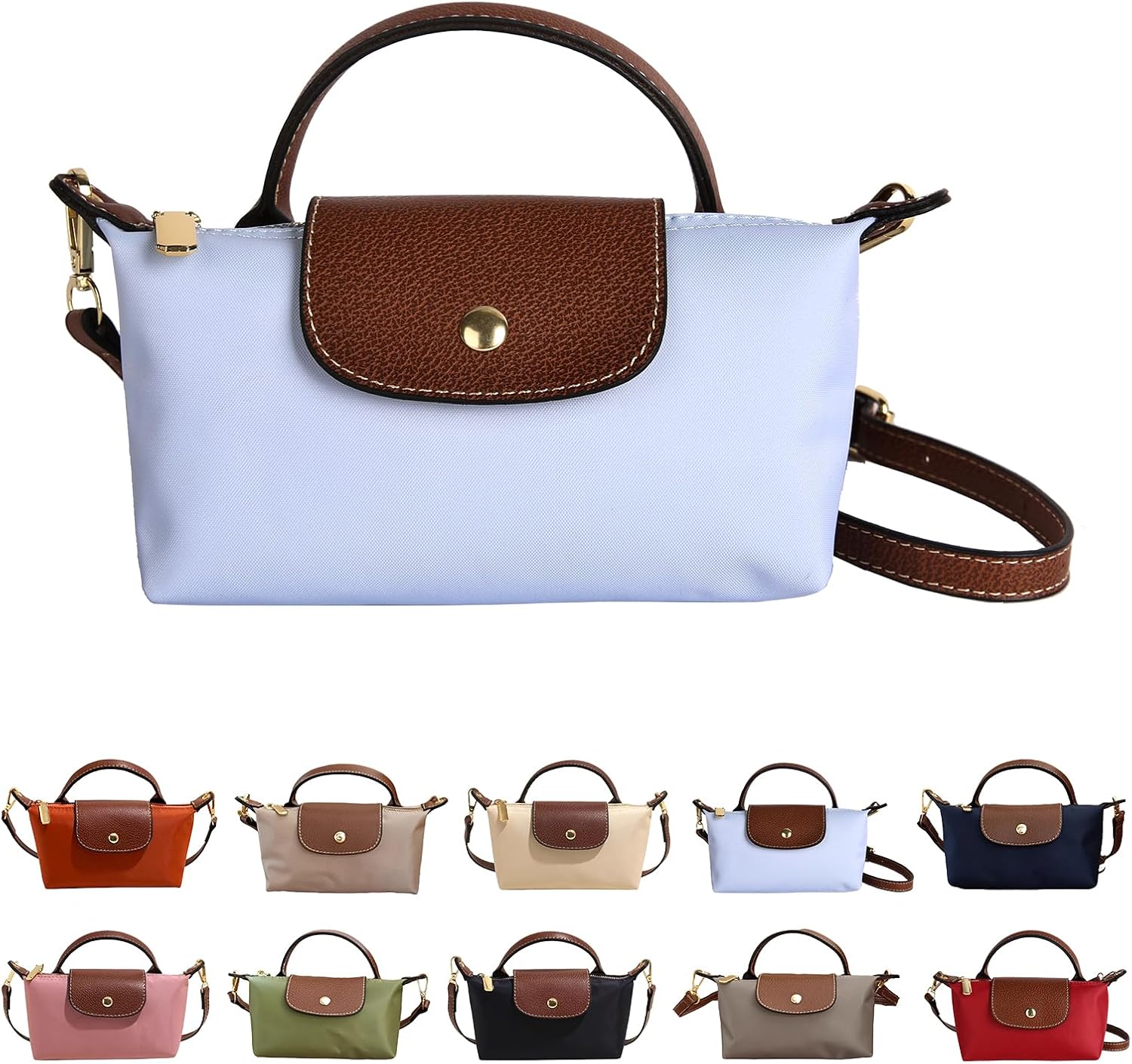 Mini Crossbody Bag for Women - Adjustable Strap Shoulder Purse, Small Spacious Tote with Zipper Pockets for Phone Wallet Keys