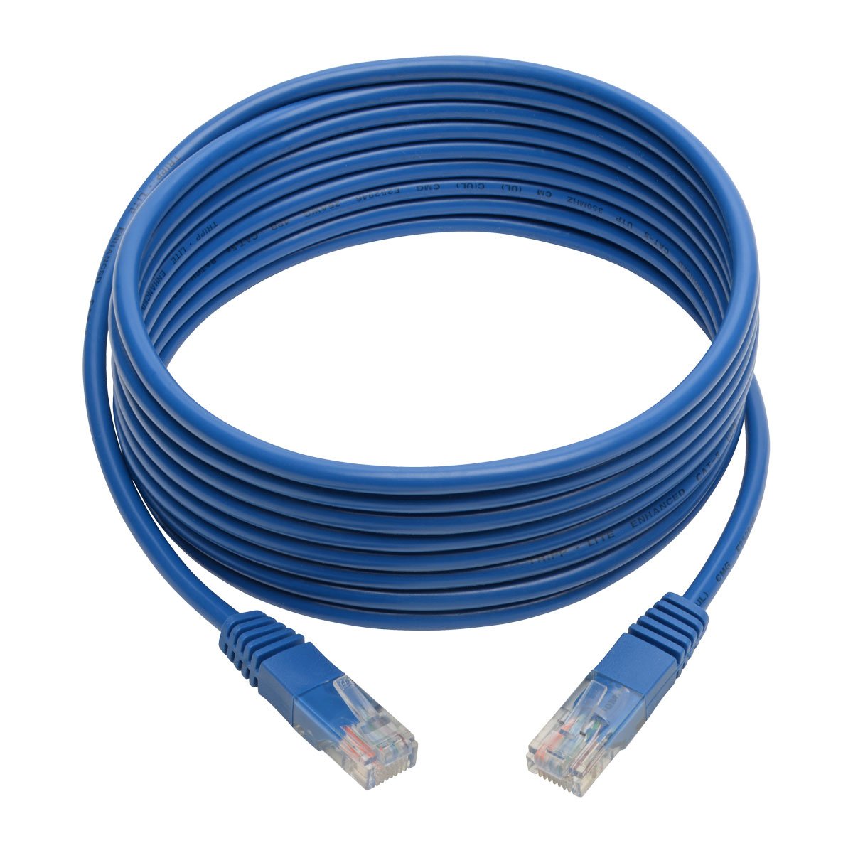 Tripp Lite Cat5 Cat5e Molded Patch Cable 350Mhz UTP Blue RJ45 M/M 12ft 12' (N002-012-BL)