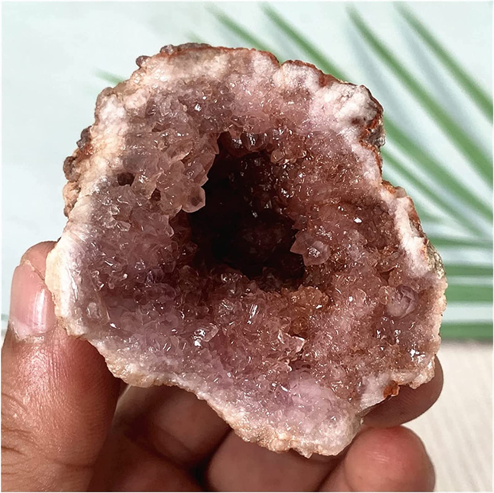 Amatista Piedra en bruto Piedra de amatista rosa natural Cuarzo Cristal crudo Geoda Decoración de la habitación Amatista real Cristales de curación espiritual Inicio Colecciones ( Color : A8 93g )