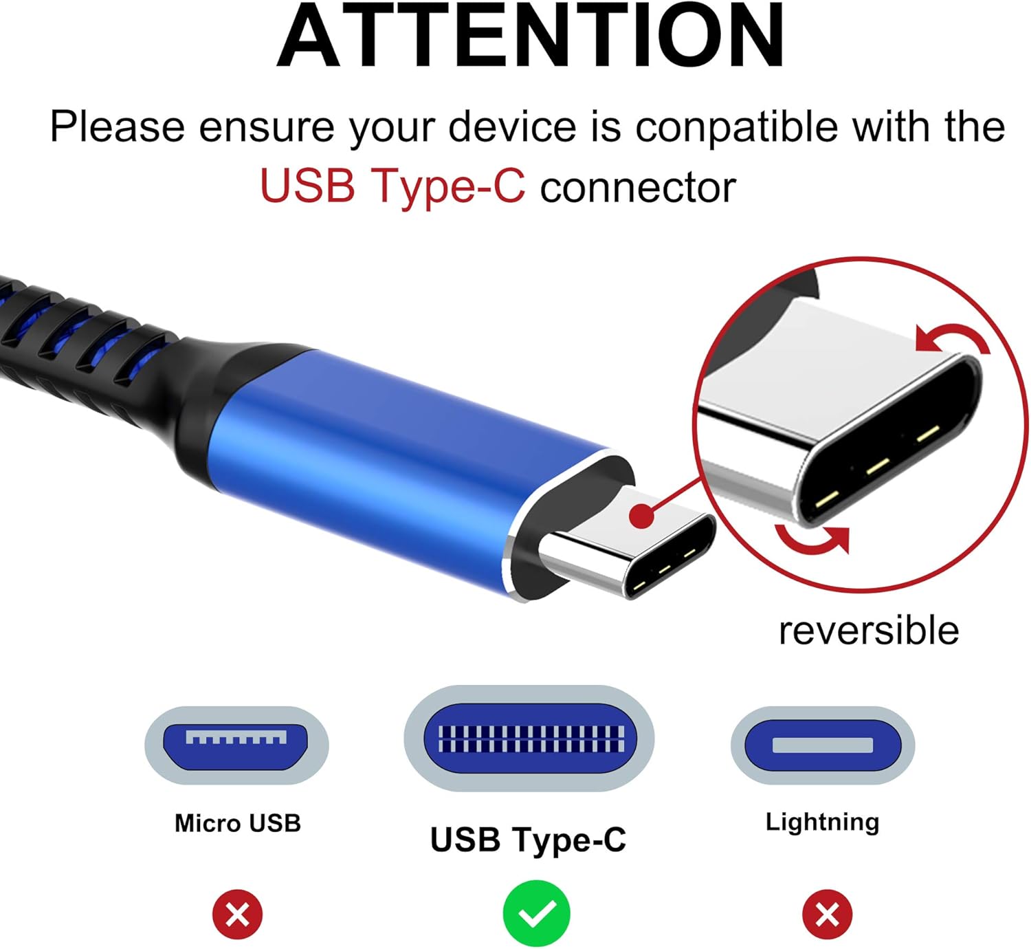 🔥 Crazy Deals USB C Charging Cable, 2 Pack 10Ft Nylon Braided USB Type C Fast Charge Cable for Samsung Galaxy S20 S10 S9 S8 Note 20 10 9 8 LG G8 G7 V50 V40 Moto Z5 Z4 Z3 Google Pixel XL and More