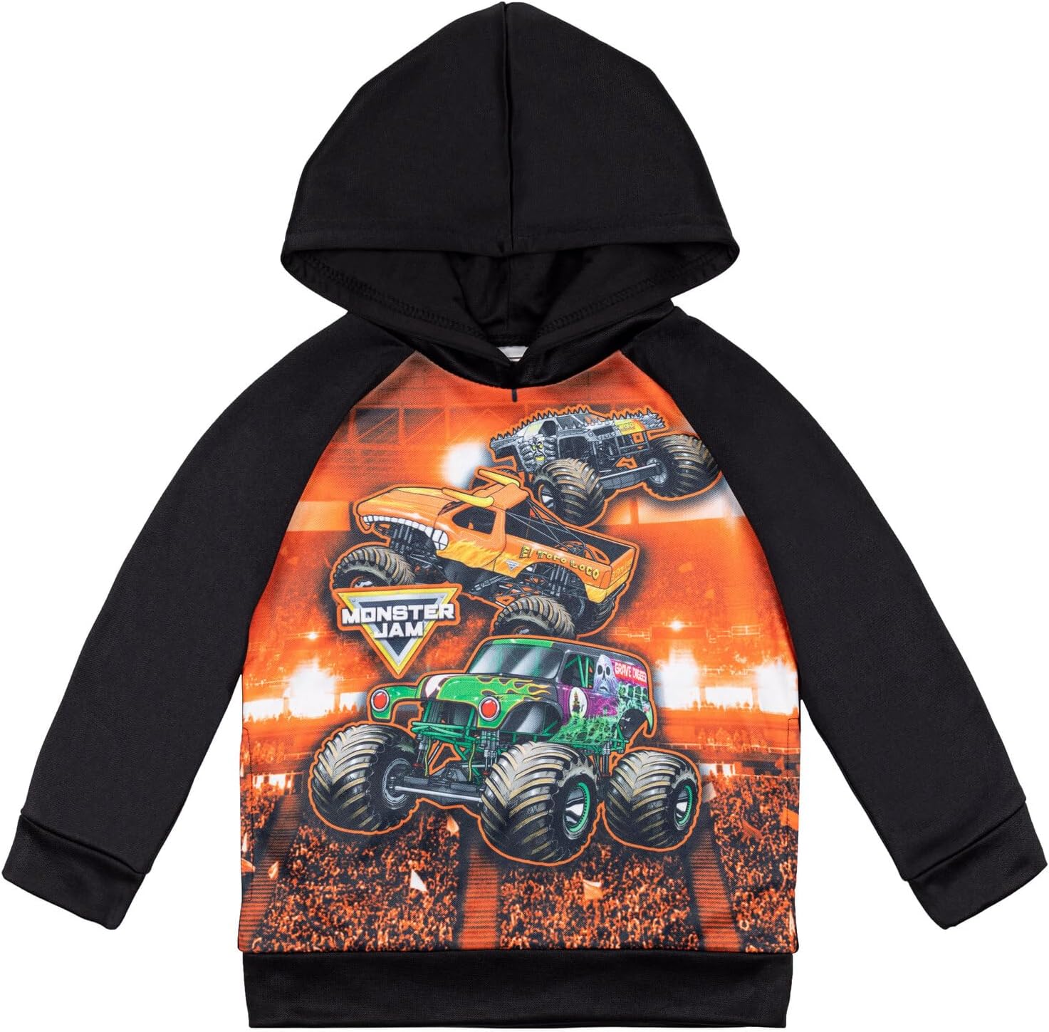 Maximum Destruction El Toro Loco Grave Digger Fleece Pullover Hoodie Toddler to Big Kid