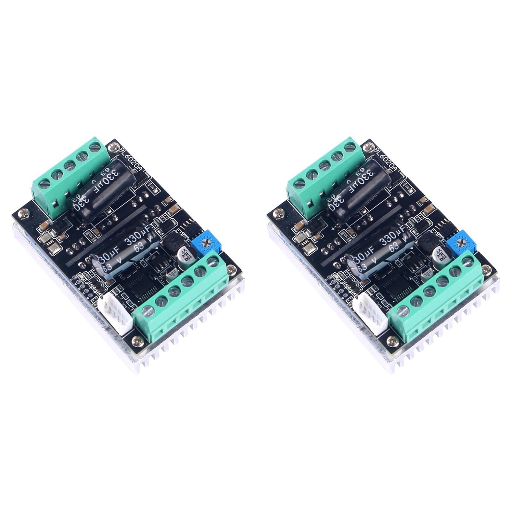 Jnchdghwa As Shown 2X Bldc 500W High Power 6-60V 20A Hall Brushless Motor Speed Control Board Pwm Three-Phase Motor Drive Module