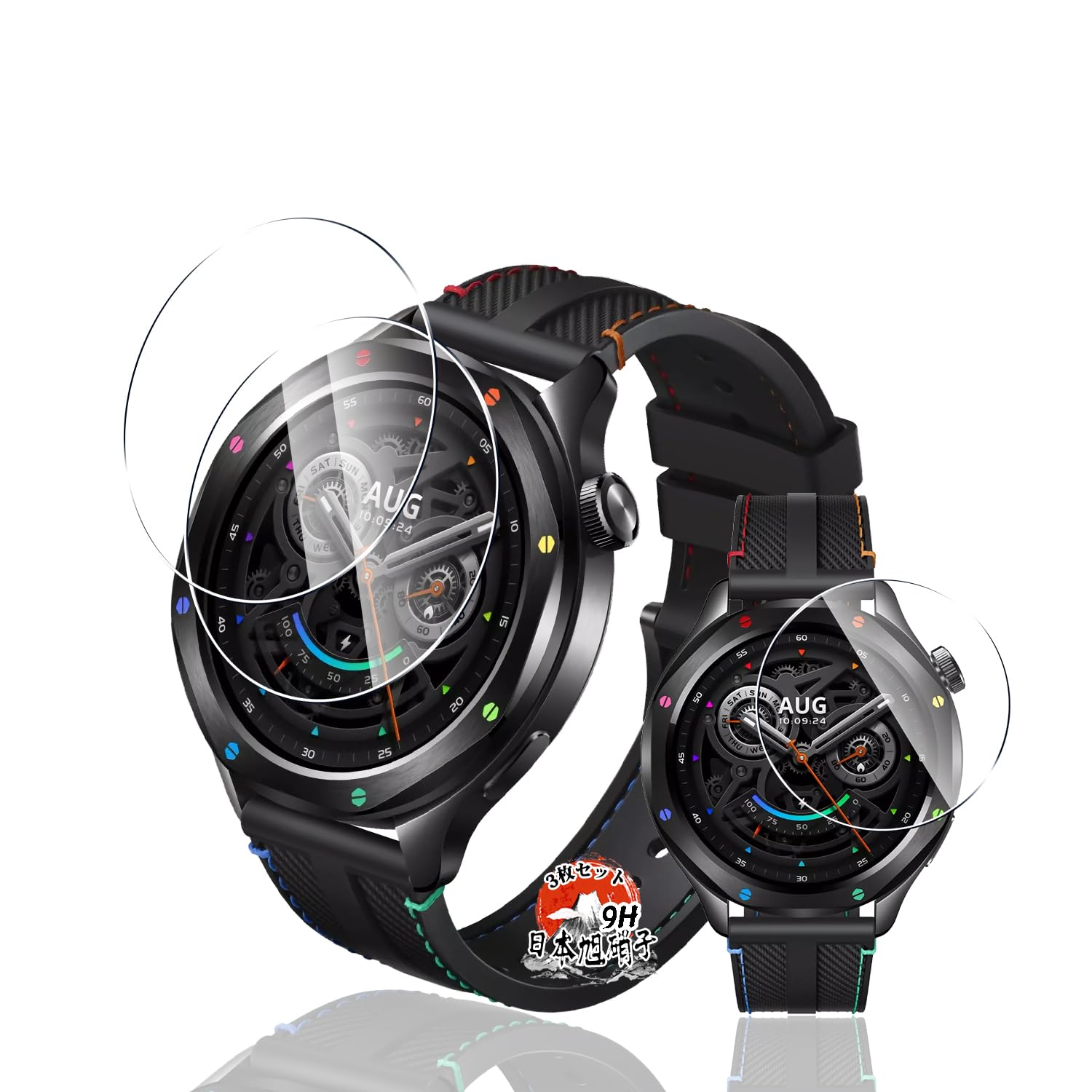 用 Xiaomi Watch S4 ガラスフィルム 保護フィルム 【3枚セット…