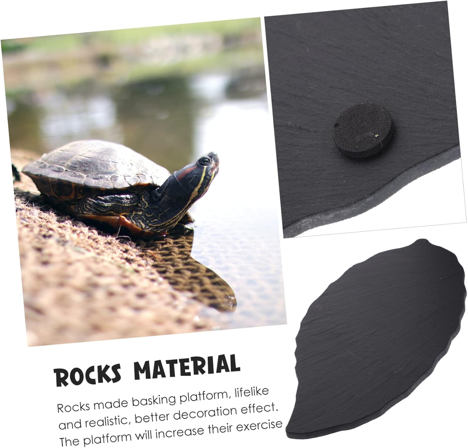 Decorative Turtle Basking Platform Stone for Tortoise and Turtle