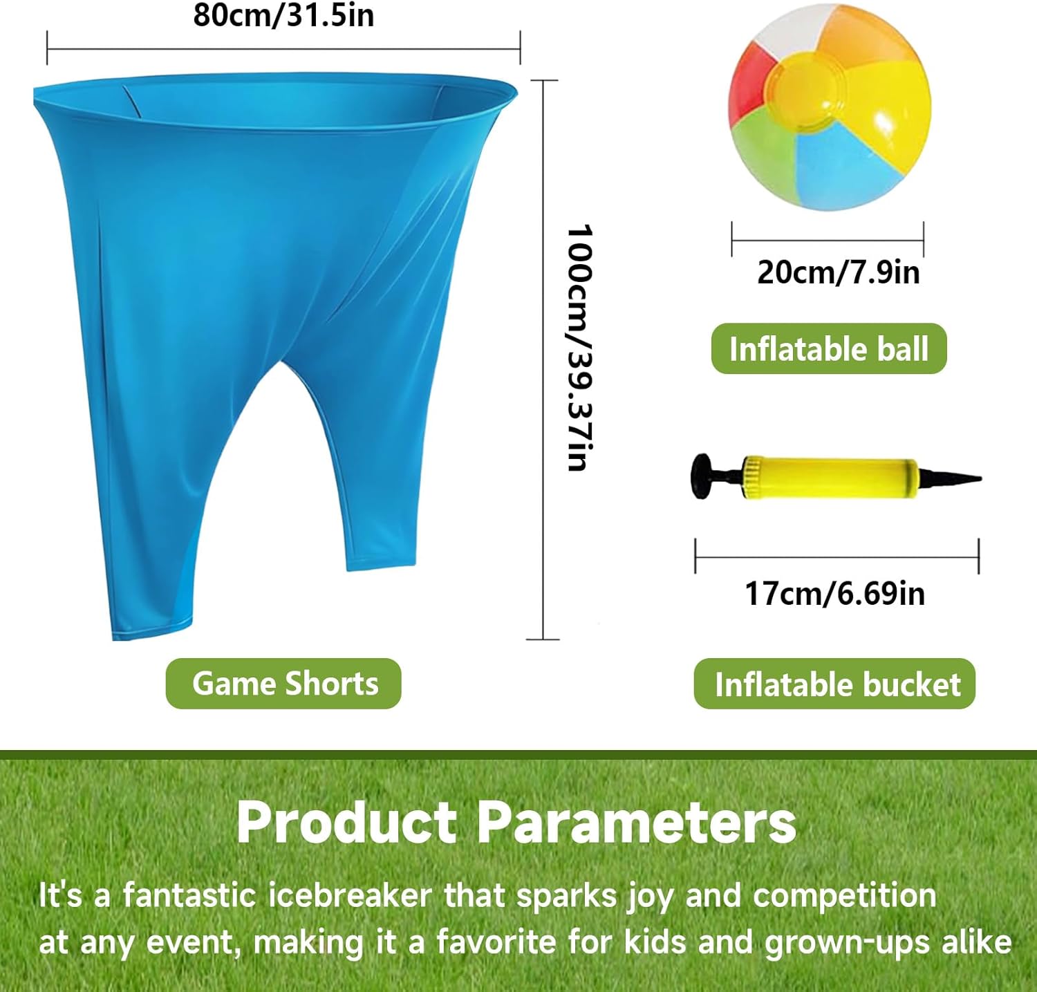 Granny Pants Yard Game, Granny Pants Outdoor Party Game Granny Pants Outdoor Game with Bouncy Balls and Pump Fun Family Reunion & Adult Yard Games for Groups