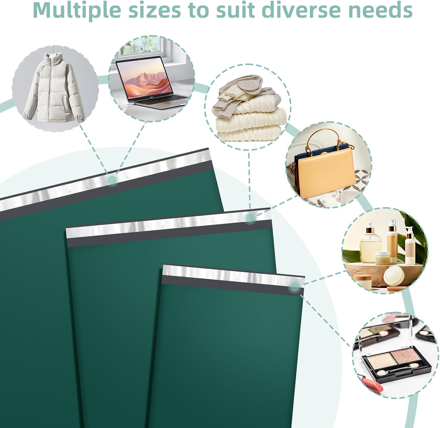 Famagic 30 Pack Green Poly Mailers Variety Pack, Bulk, 10x13&14.5x19&19x24 image 5