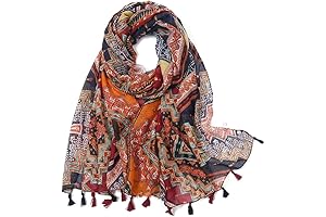 Boho Scarf for Women: Elevate Your Style with Our Premium Printed Fringed Shawl