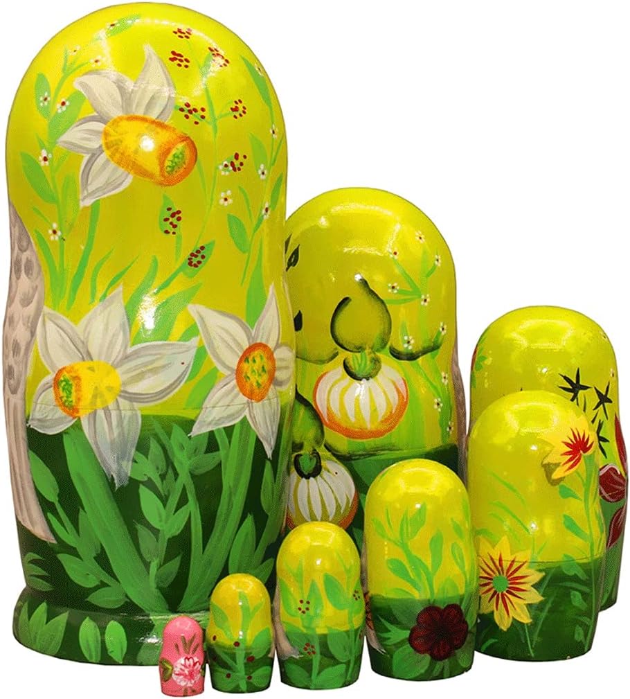 マトリョーシカ 15ピース ハンドペイント ボタニカルアート ロシア
