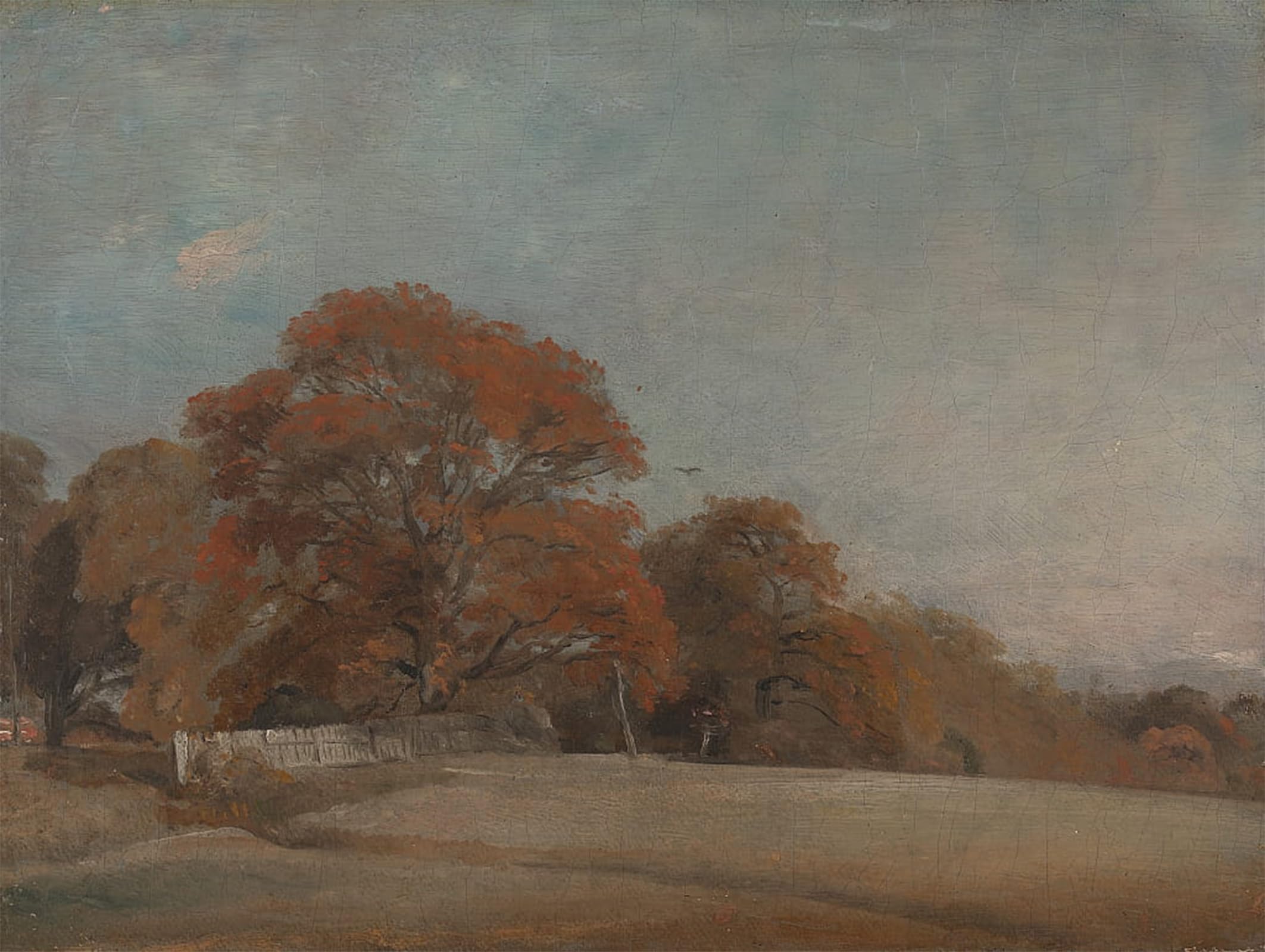SERENDIPITP Retro Picture Poster Wall Art Pictures Painting an Autumnal Landscape At East Bergholt Between by John Constable Wall Art Canvas Print for Wall Decor 60x90cm