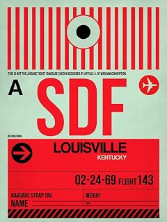 ART.COM Wall Art Print SDF Louisville Luggage Tag II by NaxArt, 12" x 16"