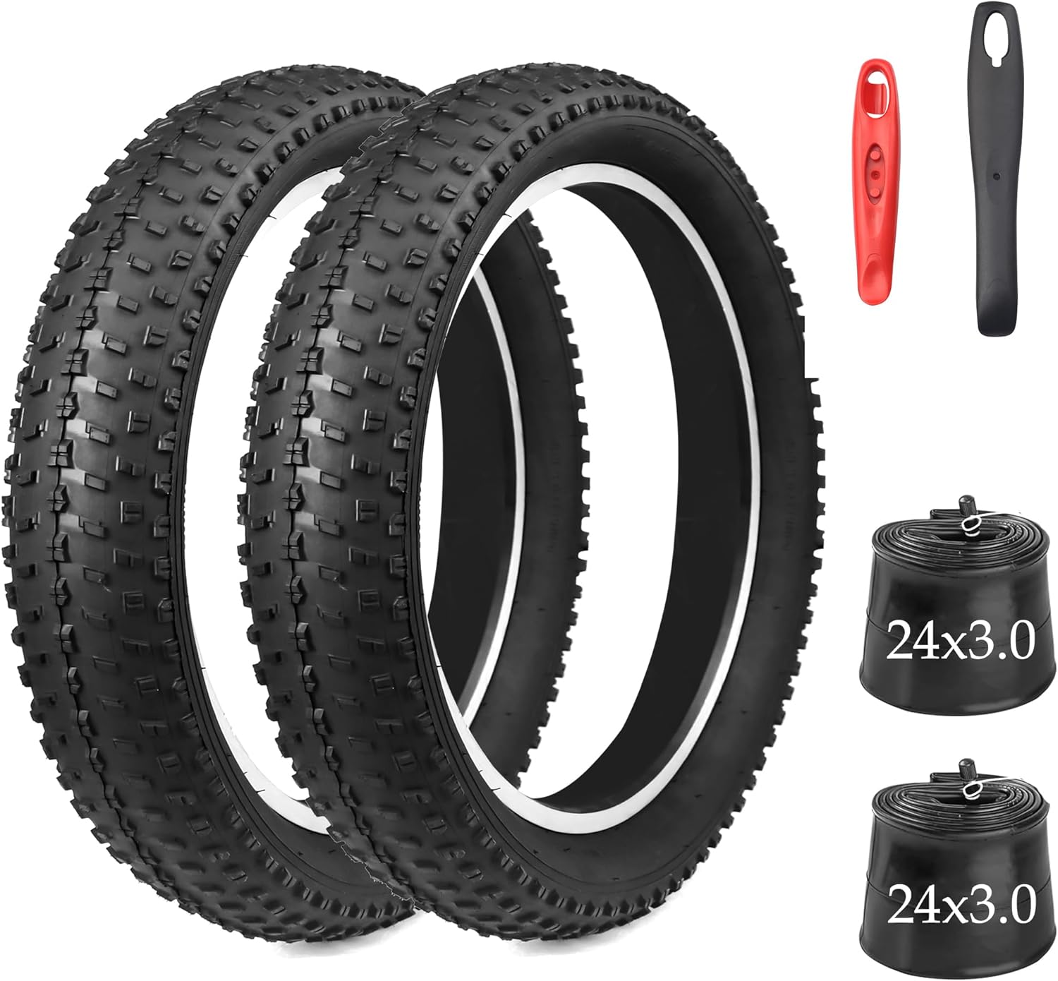 20/24 Inch Bike Fats Tire Electrical Bike Tires 1 Pack 20 x3.0/24 X 3.0 Inch Bicycle Fats Tyre Folding Bead Tire Suitable 20″ 24″ Inch E-Bike Huge Mountain Snow Bicycle