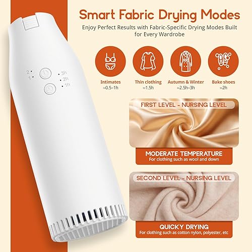 Miniatura 6 de Secadora portátil para ropa | Máquina de lavandería compacta de viaje para apartamentos, casas rodantes, dormitorios y espacios pequeños | Mini