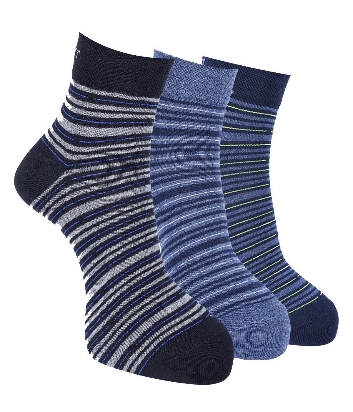force nxt BY Dollar Socks for Men Solid Ankle Length Cotton Socks, Free Size, Pack of 3 (Multicoloured)-picture-24