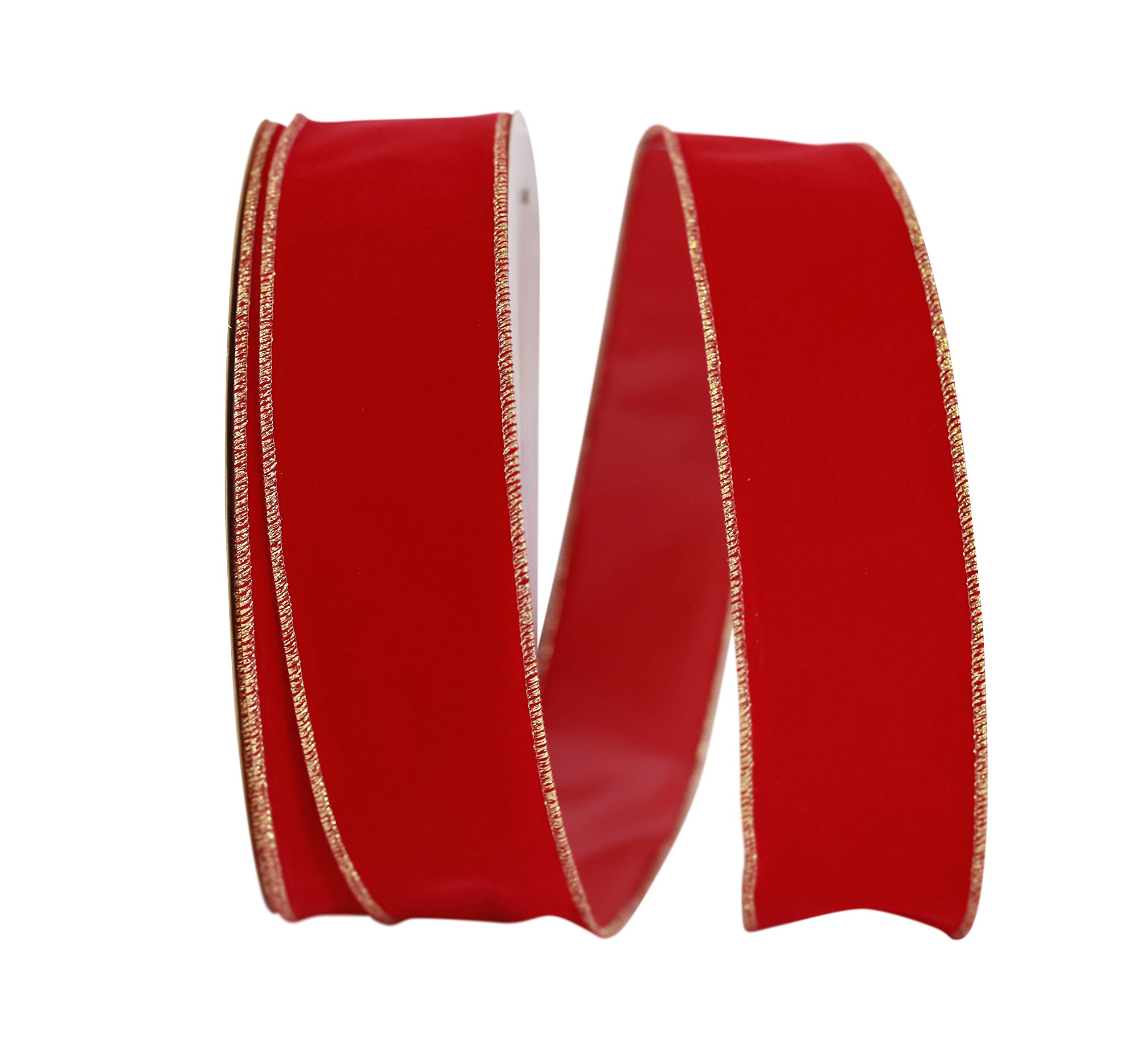 Reliant Ribbon 3900M-605-40K nastro 2-1/2 Inch X 50 Yards rosso/oro.