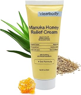 Clearbody Organics Manuka Honey Cream - 1 Fl Oz - Soothing Eczema Cream - Deep Hydration with Colloidal Oatmeal - Instant Manuka Relief for Dry, Itchy Skin