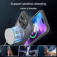 Vista 514 de TOCOL Funda magnética para iPhone 15 Pro Max, protección completa mejorada de la cámara, compatible con Magsafe, protección contra caídas, funda