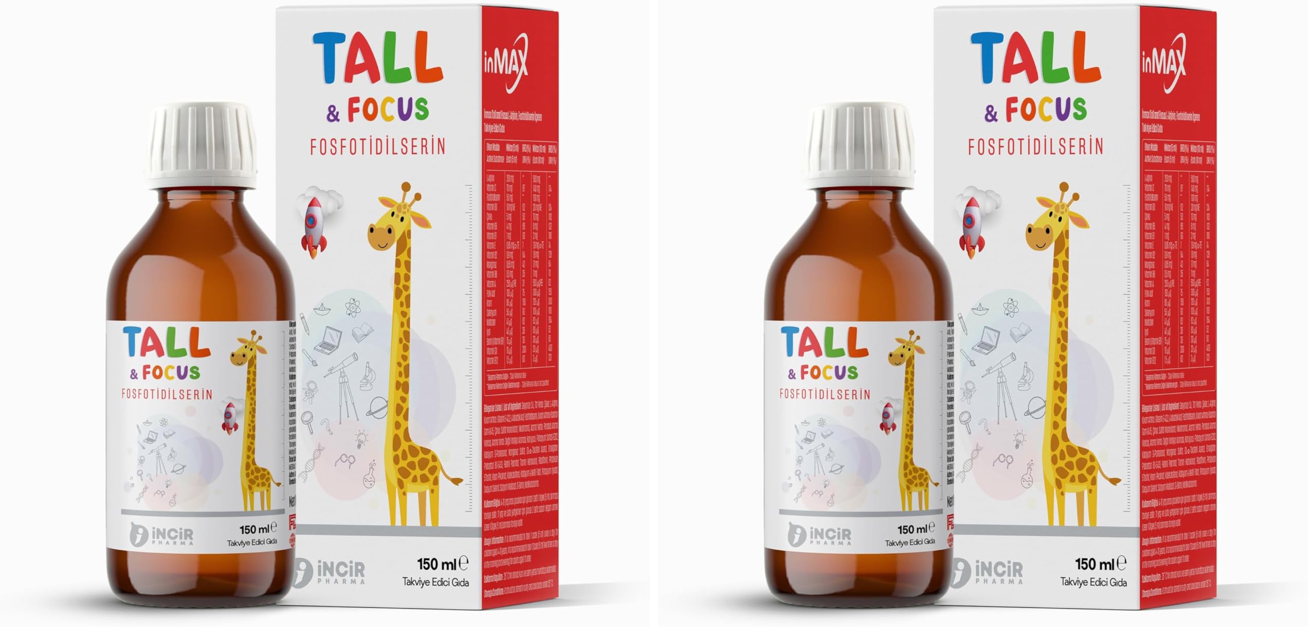 Tall and Focus Şurup 150 ml (2 paketi)
