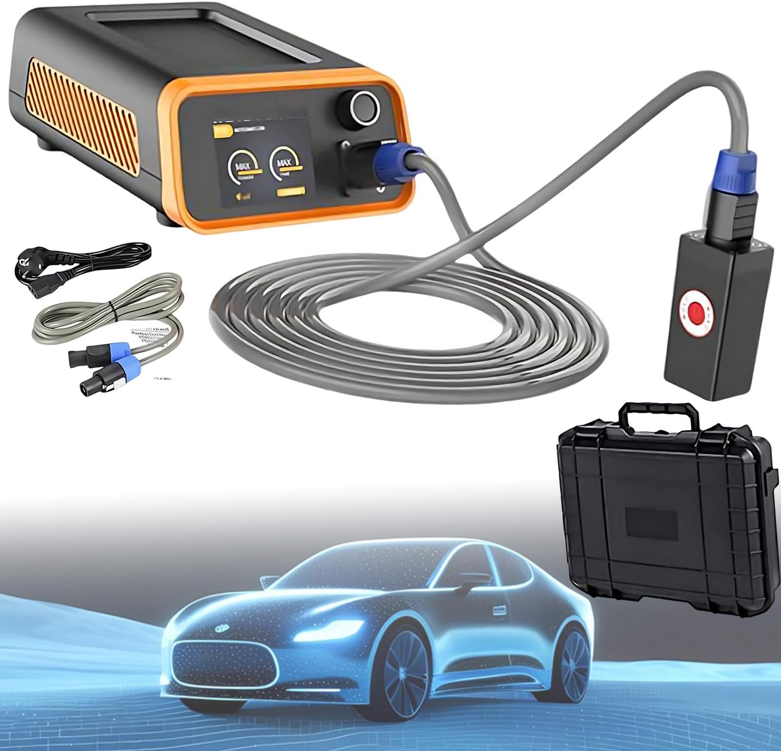Car Paintless Dent Box Repair, 800W Magnetic Induction Auto Body Removal Machine Portable Pro PDR Induction Heater Machine Kit Hot Box Body Repair Dent Removal for Auto Repair Shops