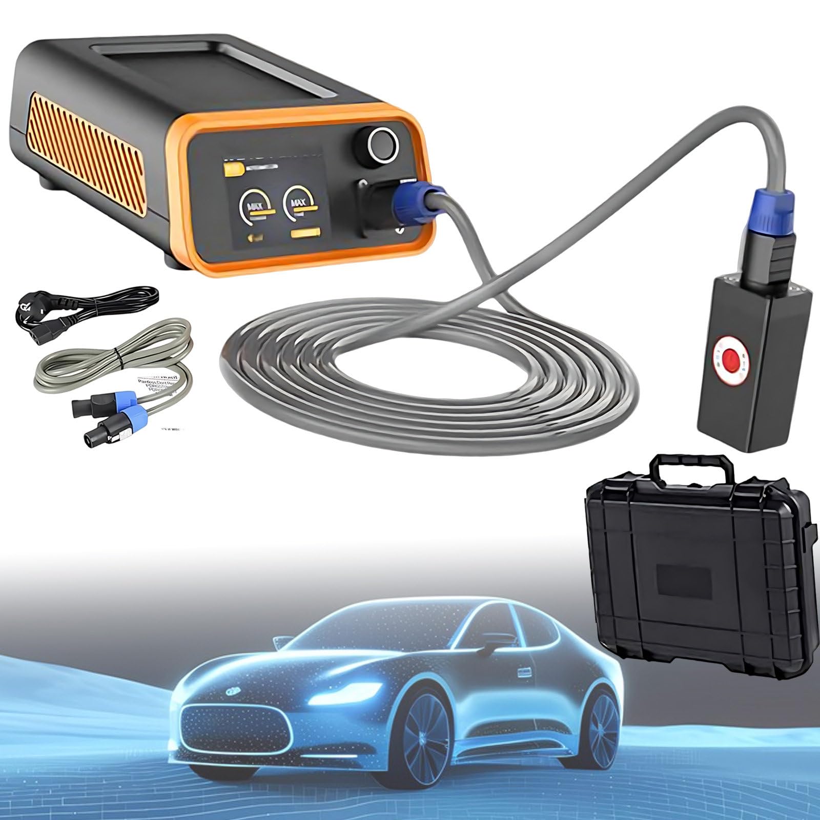 Car Paintless Dent Box Repair, 800W Magnetic Induction Auto Body Removal Machine Portable Pro PDR Induction Heater Machine Kit Hot Box Body Repair Dent Removal for Auto Repair Shops