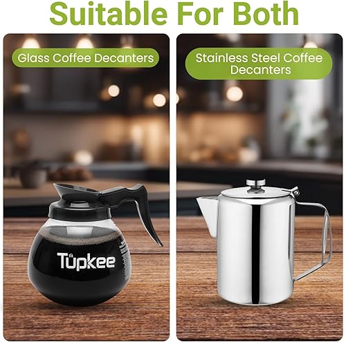 Miniatura 7 de Tupkee Cepillo de limpieza para cafetera, no raya, cerdas de larga duración, cepillo de limpieza curvado para decantador de café, ideal para