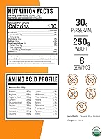 Vista 2 de BulkSupplements. com Proteína de arroz orgánico en polvo Proteína en polvo sin sabor, proteína vegetal en polvo Vegano, sin lácteos y sin gluten