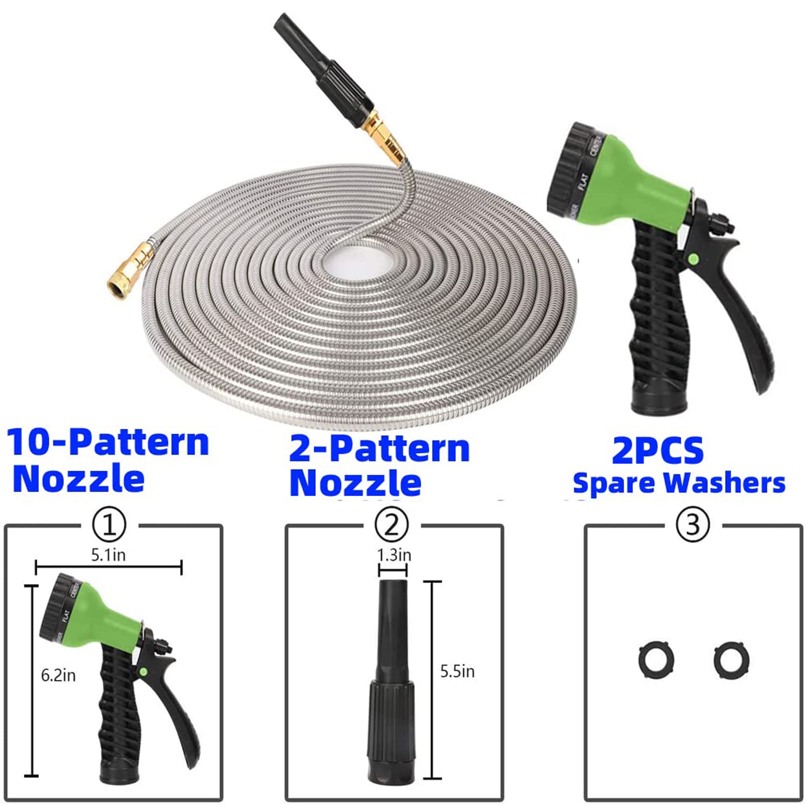 Kit di scarico per WC in acciaio inossidabile 304, ugello senza