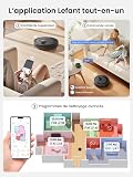 Lefant M2 Plus Aspirateur Robot Laveur avec Station 6000Pa Vidage Automatique Poussière,Navigation Laser Cartographie,Évitement d'obstacles PSD,Idéal pour Poils d'animaux/Tapis, WiFi/App/Alexa, Noir - 8