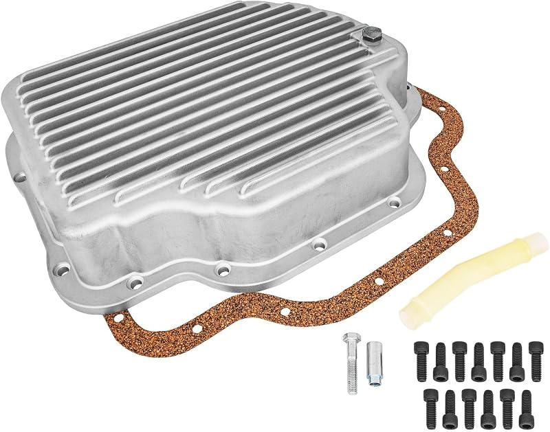 Cárter de transmissão em alumínio fundido com aletas JEGS para transmissão automática TH400 – Kit