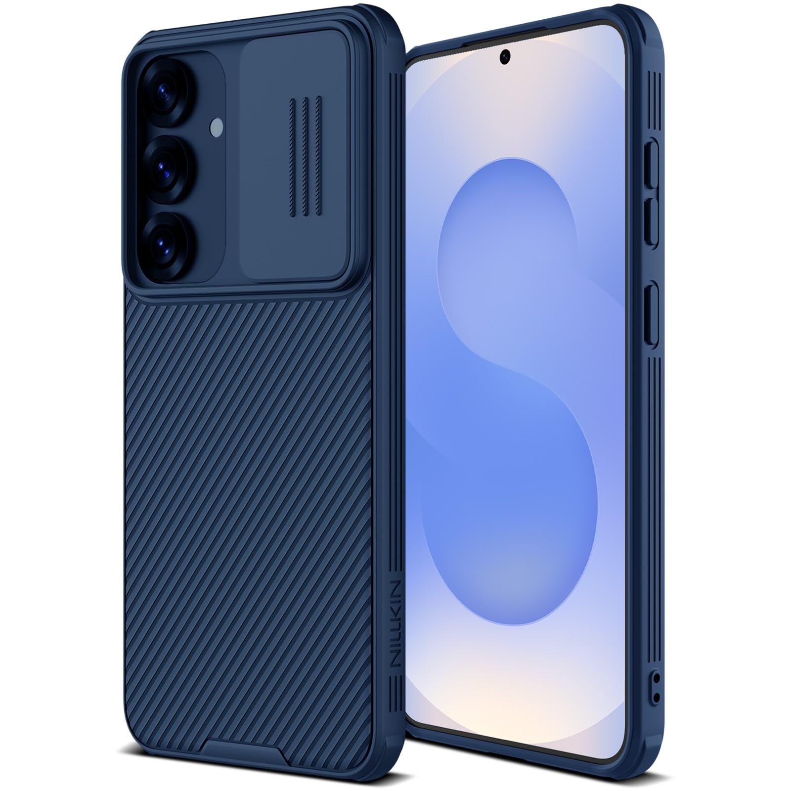 Nillkin for Samsung Galaxy S25 Plus Case with Camera Cover, [Lens Protection] Mil-Grade Shockproof Protective Bumper Hard Cover Slim Phone Case for