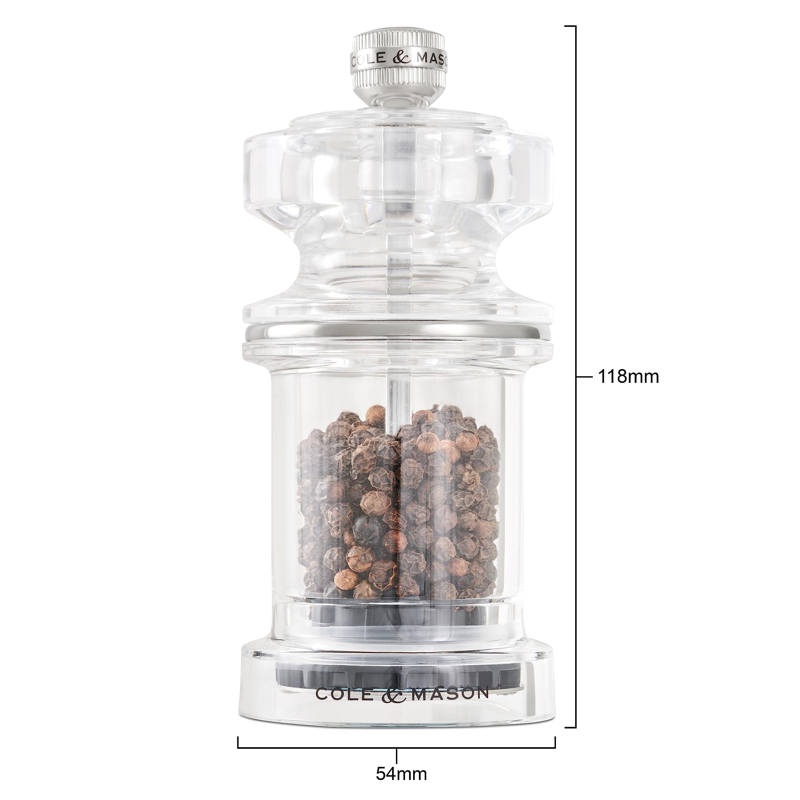 Cole & Mason Acrylic Pepper Mill - Freshly Ground! -2 Cole & Mason Acrylic Pepper Mill - Freshly Ground! -2