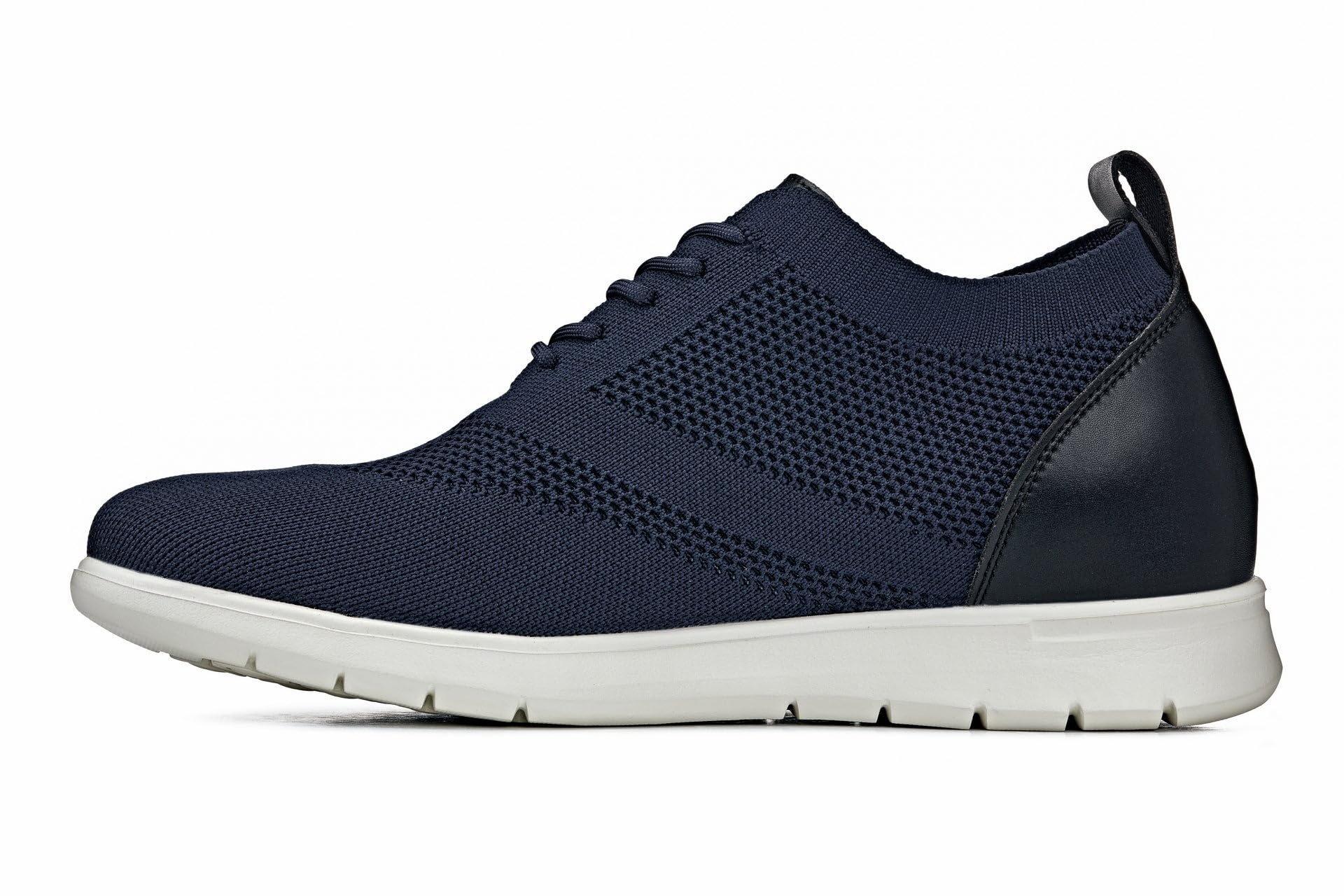 CALTO Zapatos de elevación invisibles para hombre con aumento de altura, ultraligeros, con cordones, de punto, deportivos, 6,1 cm más altos