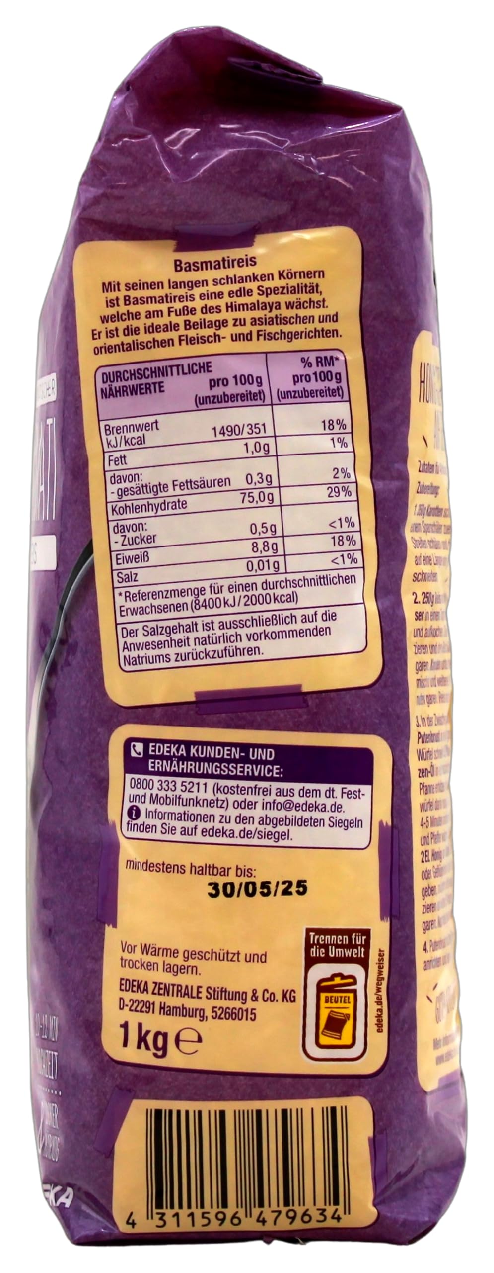 Gut & Günstig aromatischer Basmati-Reis, 10er Pack (10 x 1 kg)