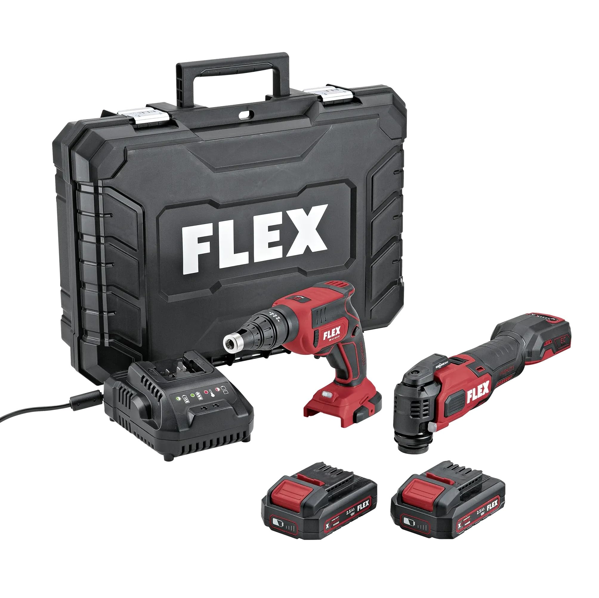 FLEX Azione DUOpack 532427 - Avvitatore a batteria DW 45+MT 18-EC TC/2.5 (dimensioni 475 x 345 x 140 mm, peso 6,85 kg, batteria da 18 V)