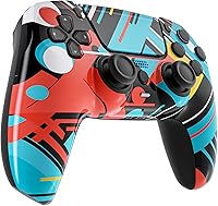 Vista 2 de Custom Wireless Controller Compatible with PS5 - Multiple Designs Available (Abstract Fusion)