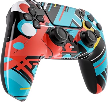 Custom Controllerzz Custom Wireless Controller Compatible with PS5 - Multiple Designs Available (Abstract Fusion)