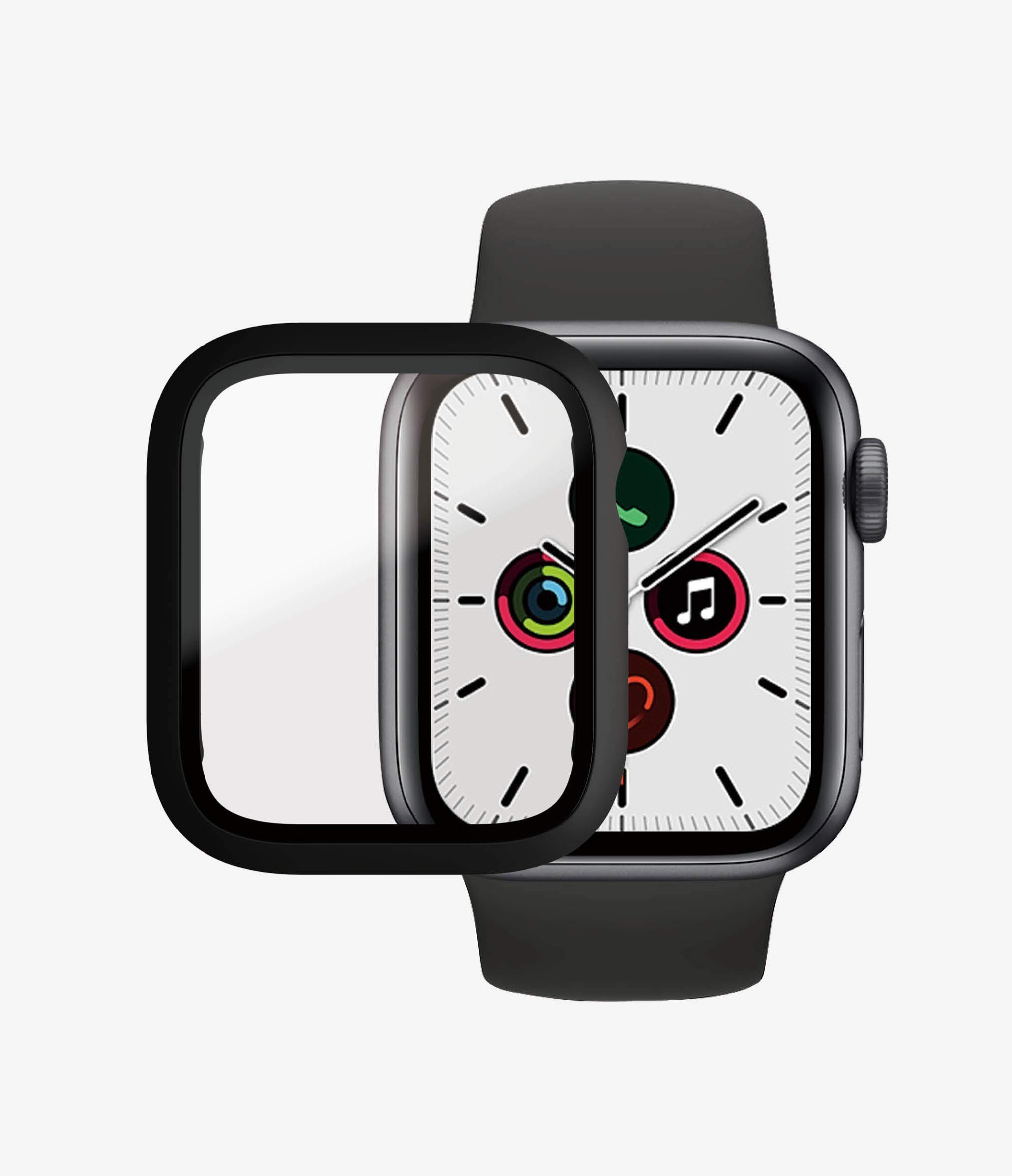 PanzerGlass 3640 Protection d'écran intégrale pour Apple Watch 4/5/6/SE 40 mm Noir