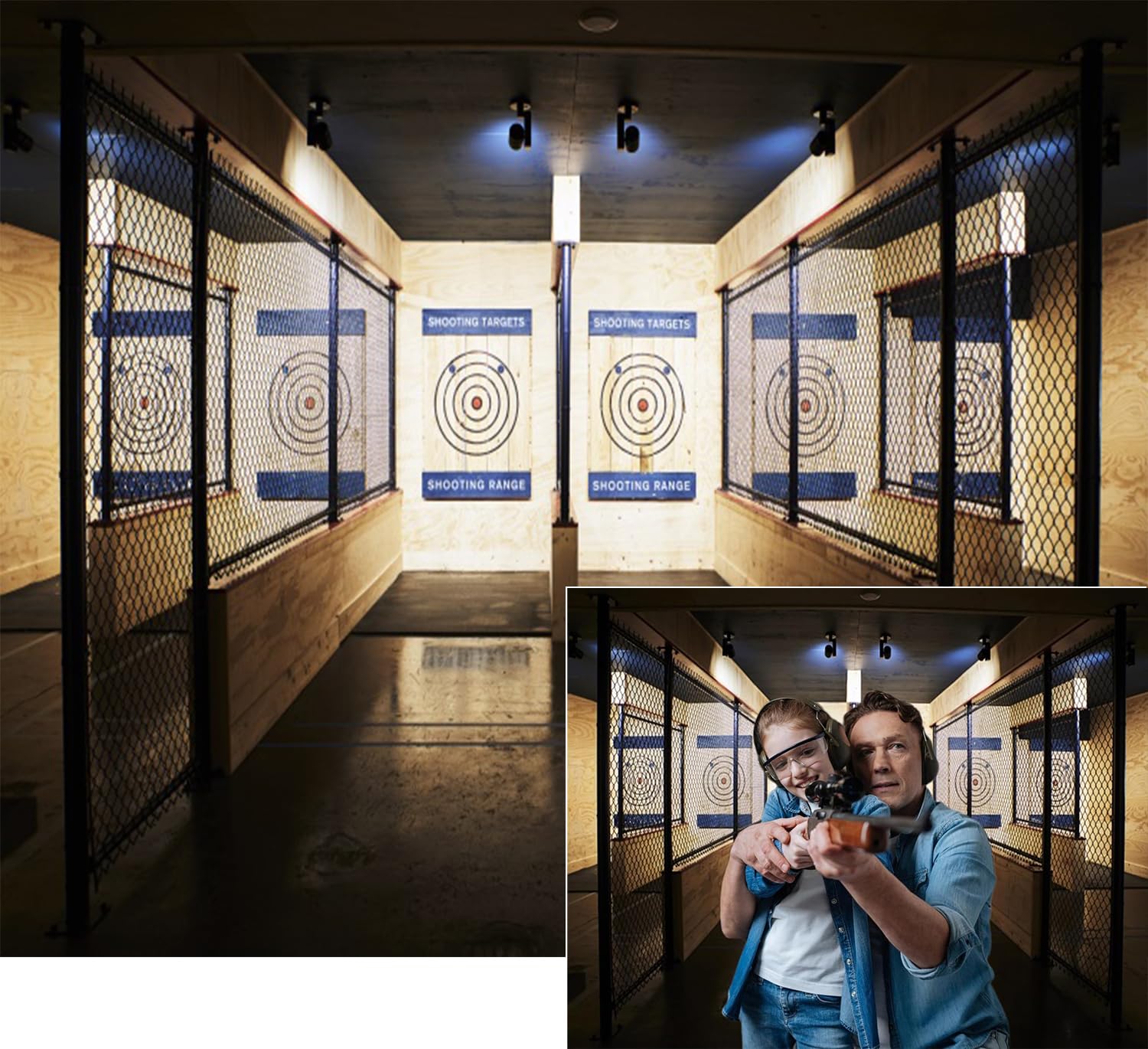 NihilarShooting Range Backdrop for Party Photography 10x8ft Target Gun Photography Background for Theme Party Decor Supplies Banner Photo Shooting Props